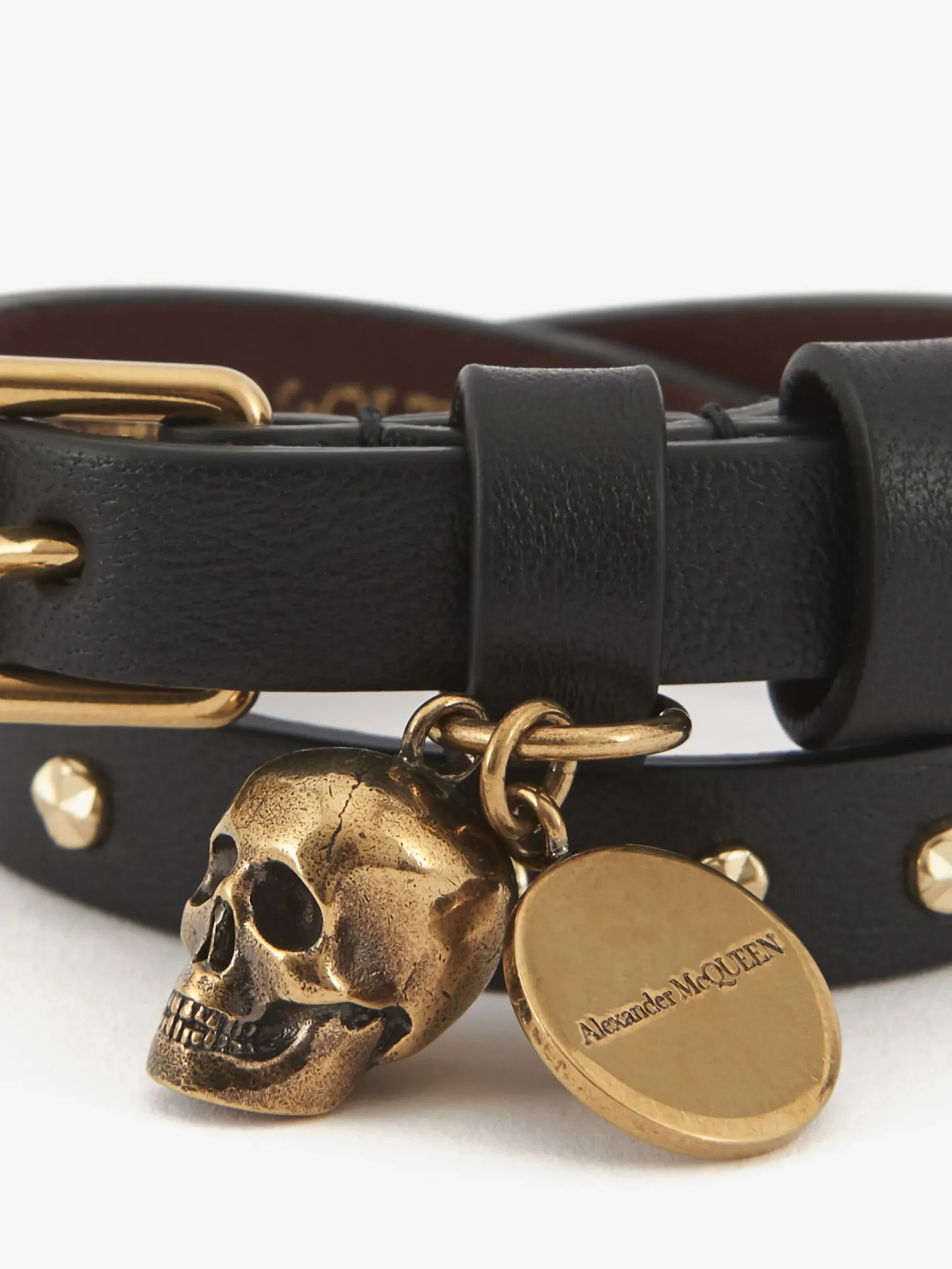Women's Hammered Studs Double-wrap Bracelet in >Alexander McQueen Discount