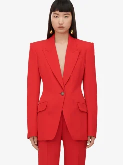 Women's High-waisted Cigarette Trousers in ><noscript><img width=