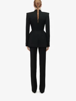 Women's High-waisted Cigarette Trousers in ><noscript><img width=