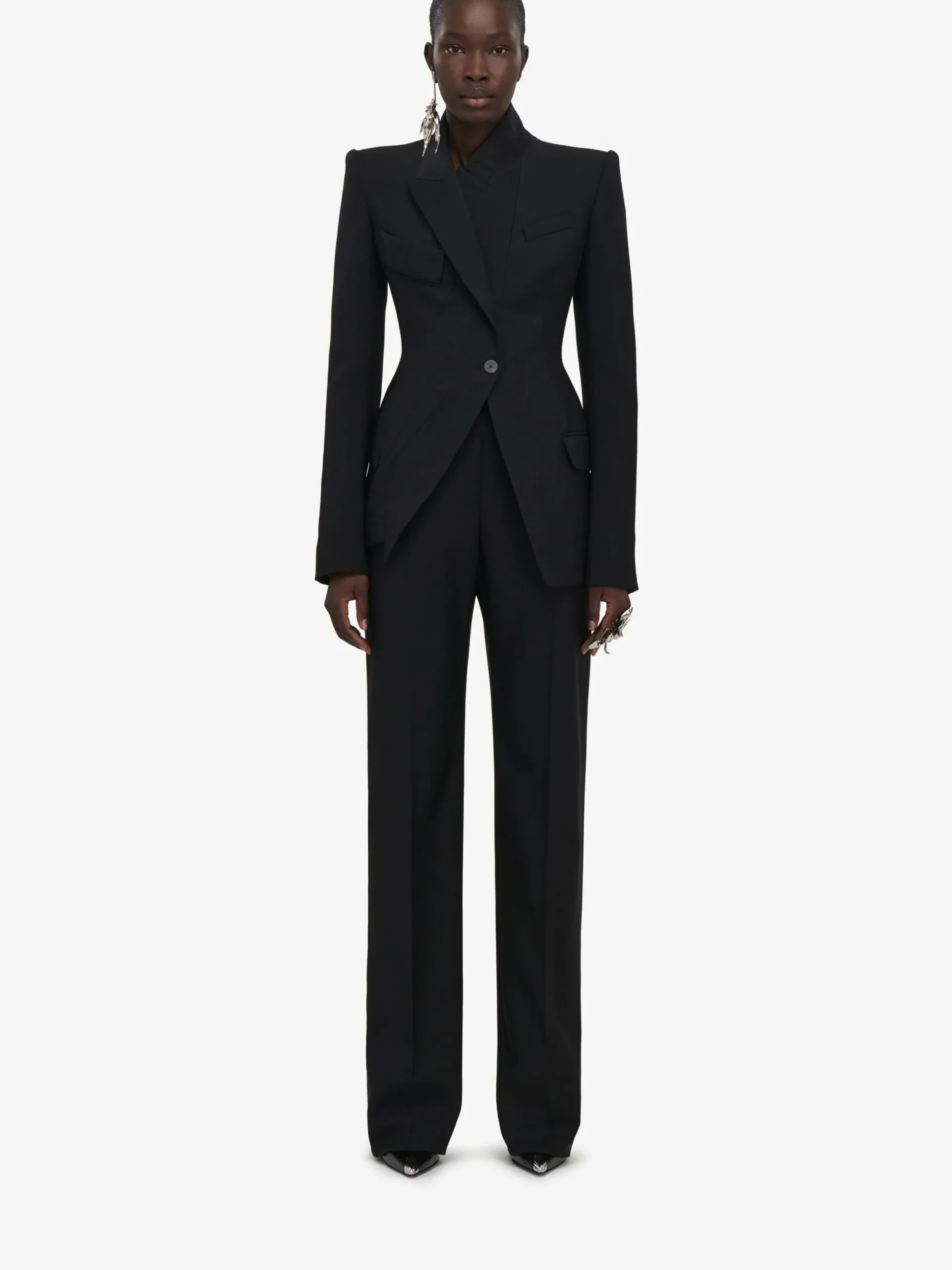 Women's High-waisted Tailored Trousers in >Alexander McQueen Outlet