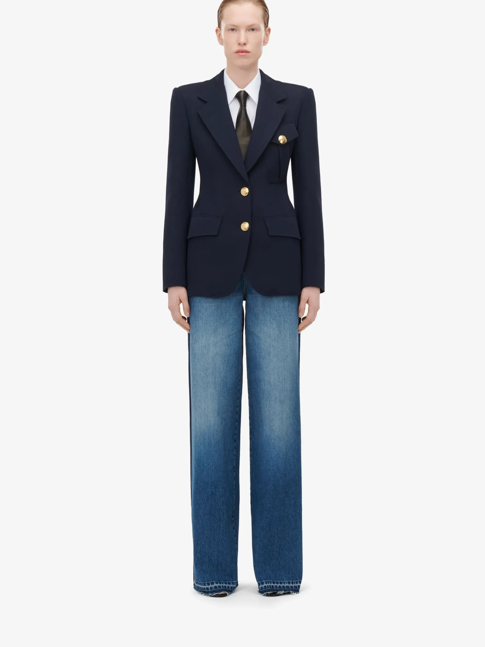 Women's High-waisted Wide Leg Jeans in >Alexander McQueen Store