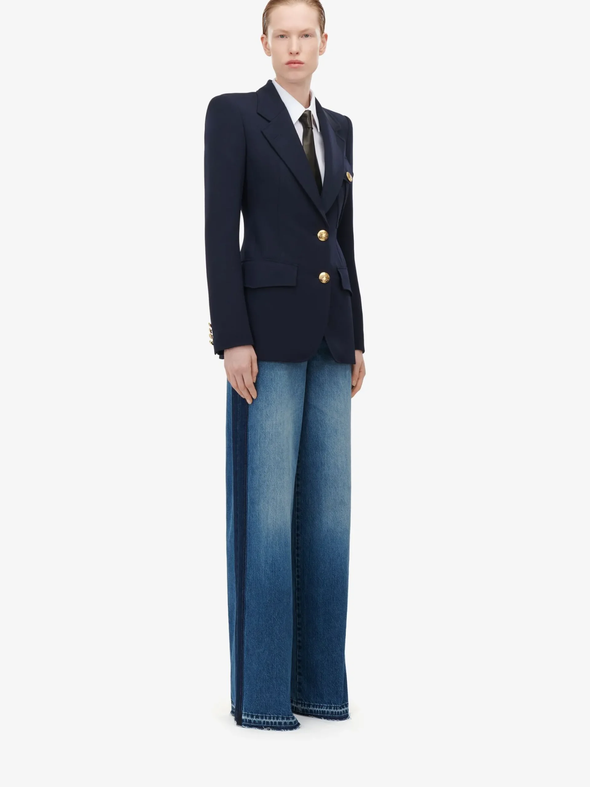 Women's High-waisted Wide Leg Jeans in >Alexander McQueen Store