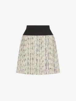 Women's Hybrid Tweed Mini Skirt in >Alexander McQueen Hot