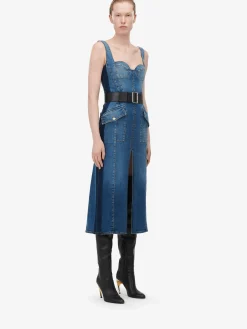 Women's Kickback Denim Dress in ><noscript><img width=