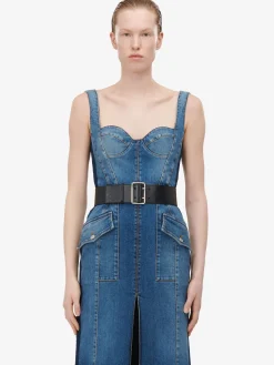 Women's Kickback Denim Dress in ><noscript><img width=