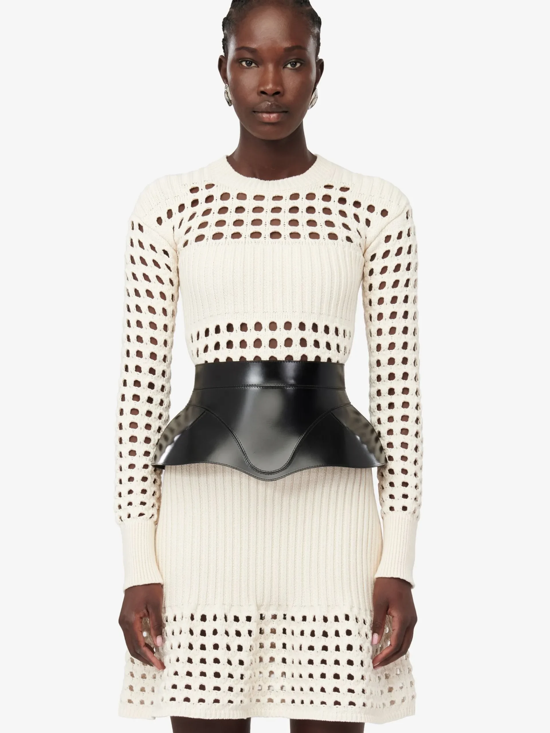 Women's Knitted Mesh Mini Dress in >Alexander McQueen Cheap