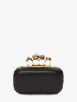 Women's Knuckle Clutch With Chain in ><noscript><img width=