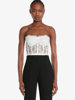 Women's Lace Corset in >Alexander McQueen Cheap