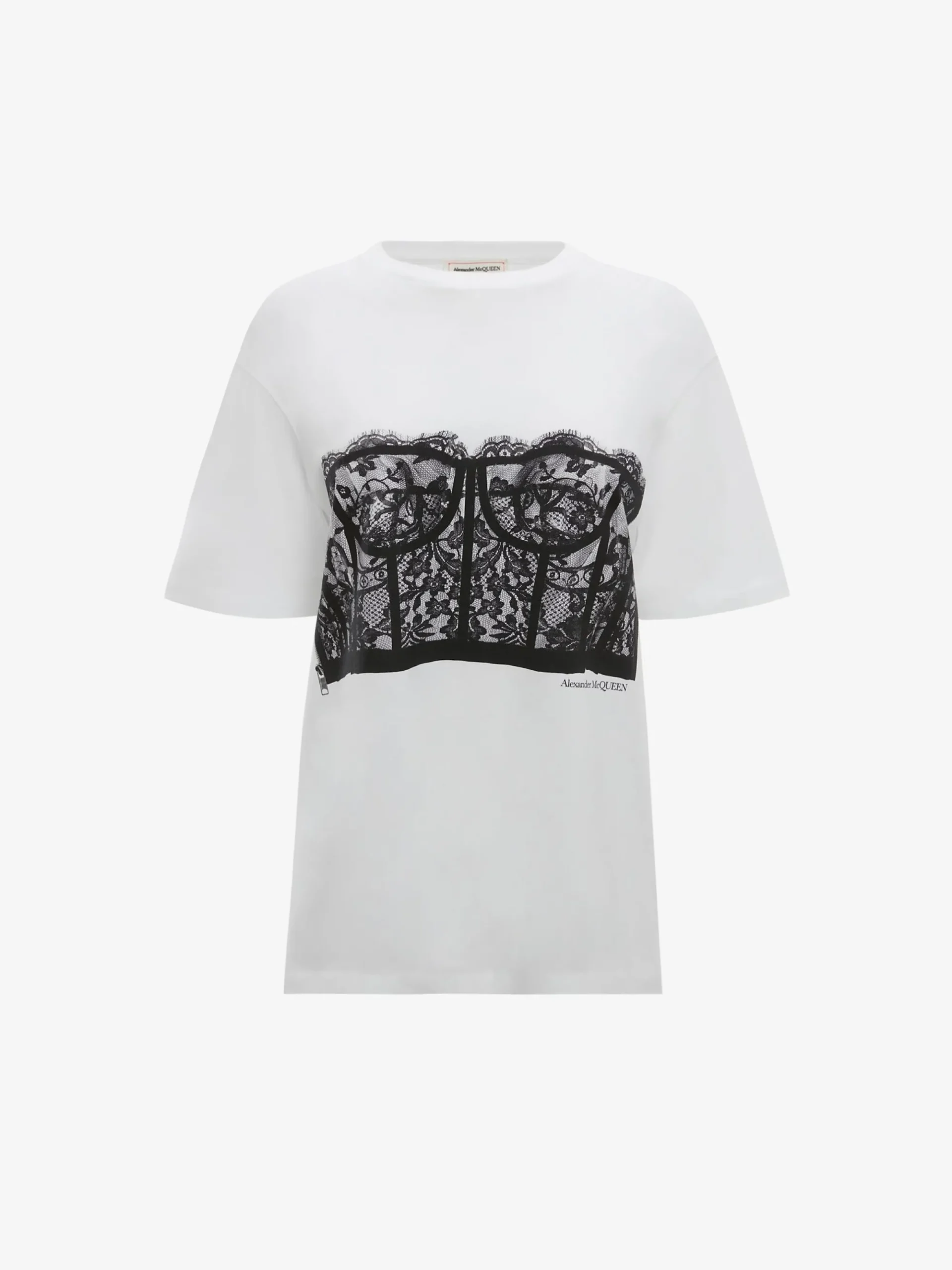 Women's Lace Corset T-shirt in >Alexander McQueen Flash Sale
