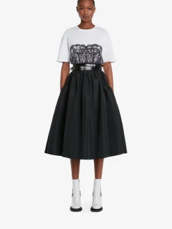 Women's Lace Corset T-shirt in >Alexander McQueen Flash Sale