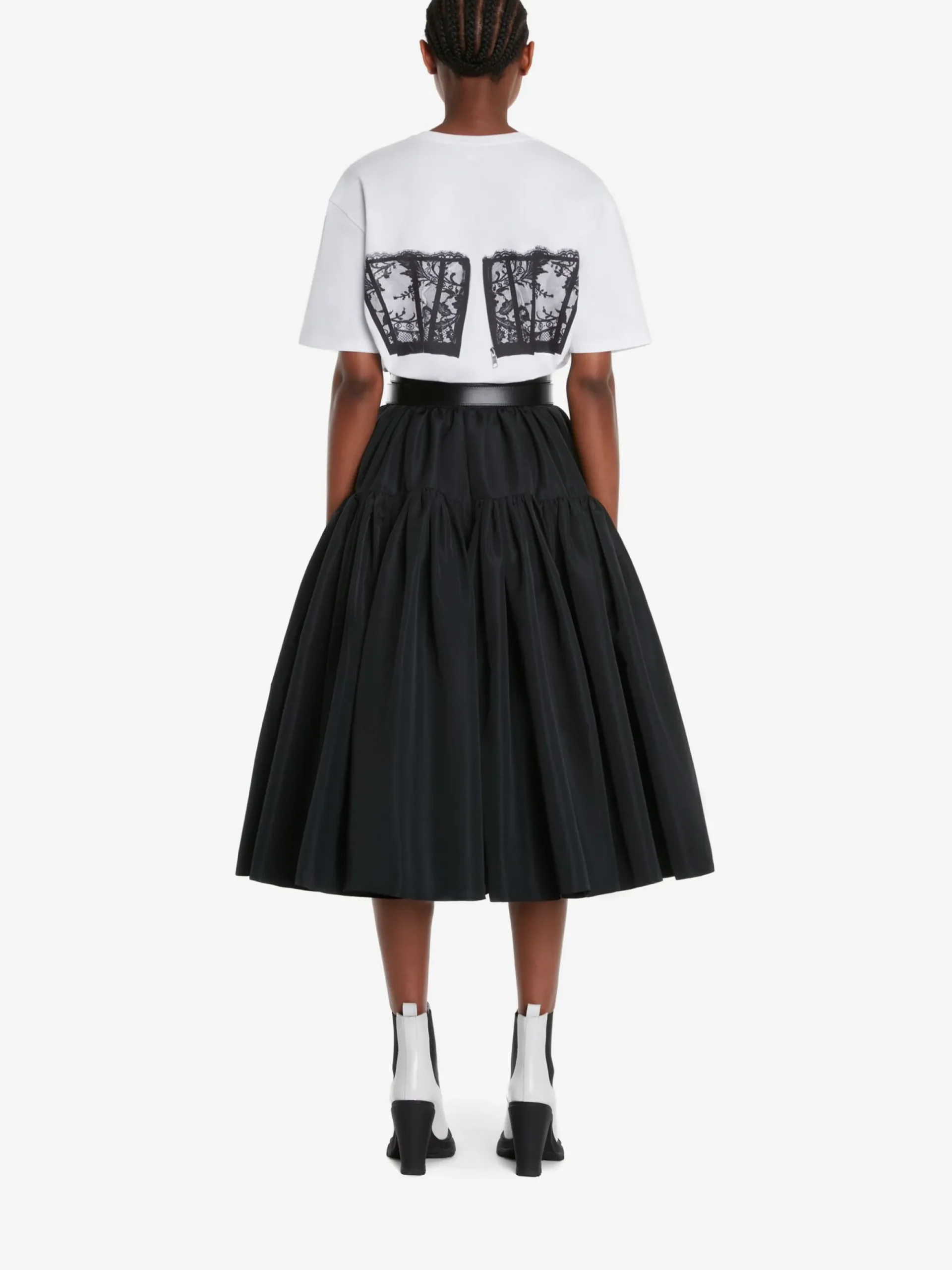 Women's Lace Corset T-shirt in >Alexander McQueen Flash Sale