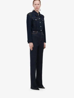Women's Lace Detail Cropped Jacket in ><noscript><img width=