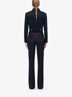 Women's Lace Detail Cropped Jacket in ><noscript><img width=