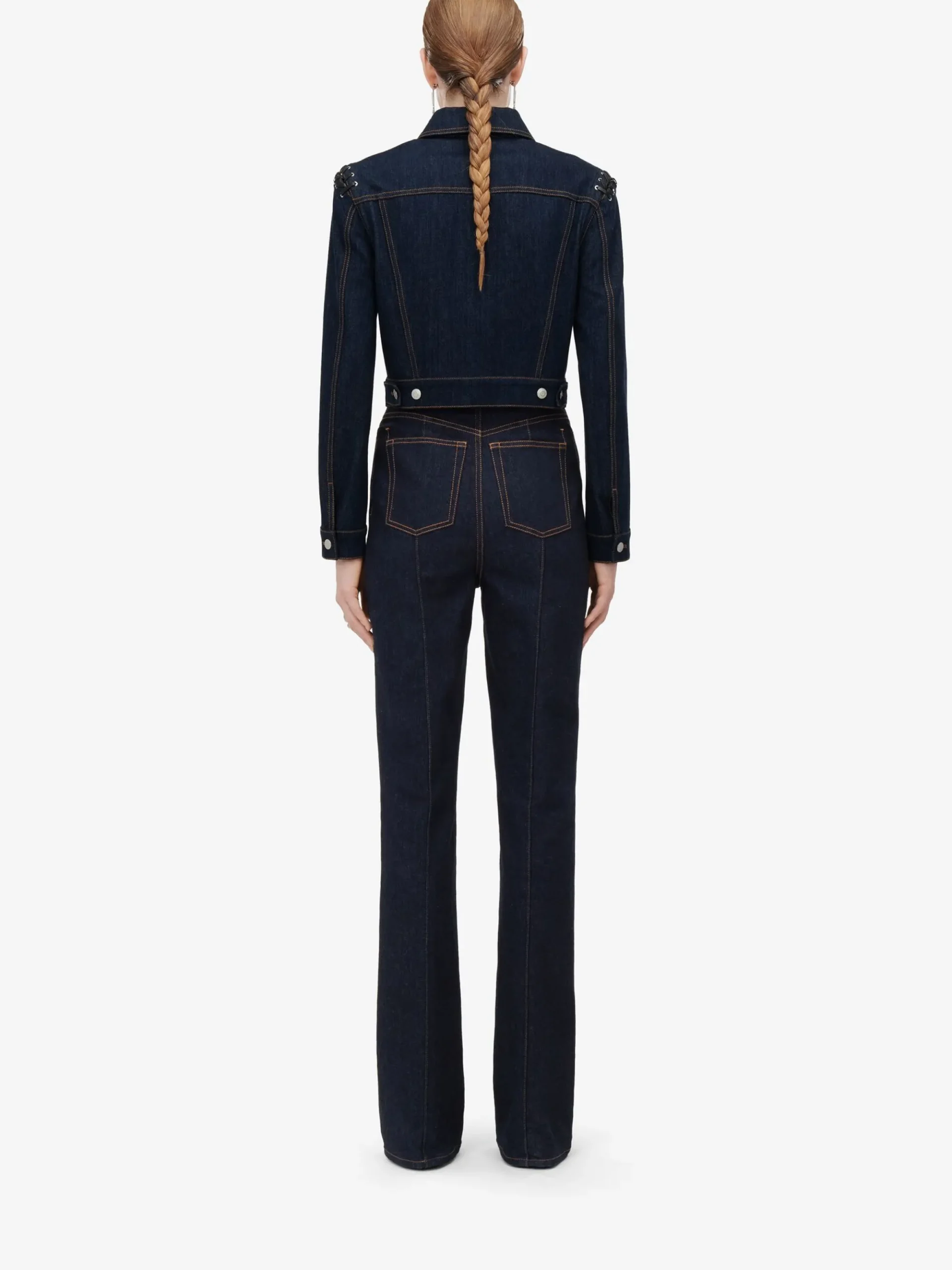 Women's Lace Detail Cropped Jacket in >Alexander McQueen Hot
