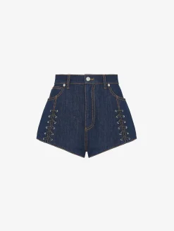Women's Lace Detail Micro Shorts in >Alexander McQueen Store