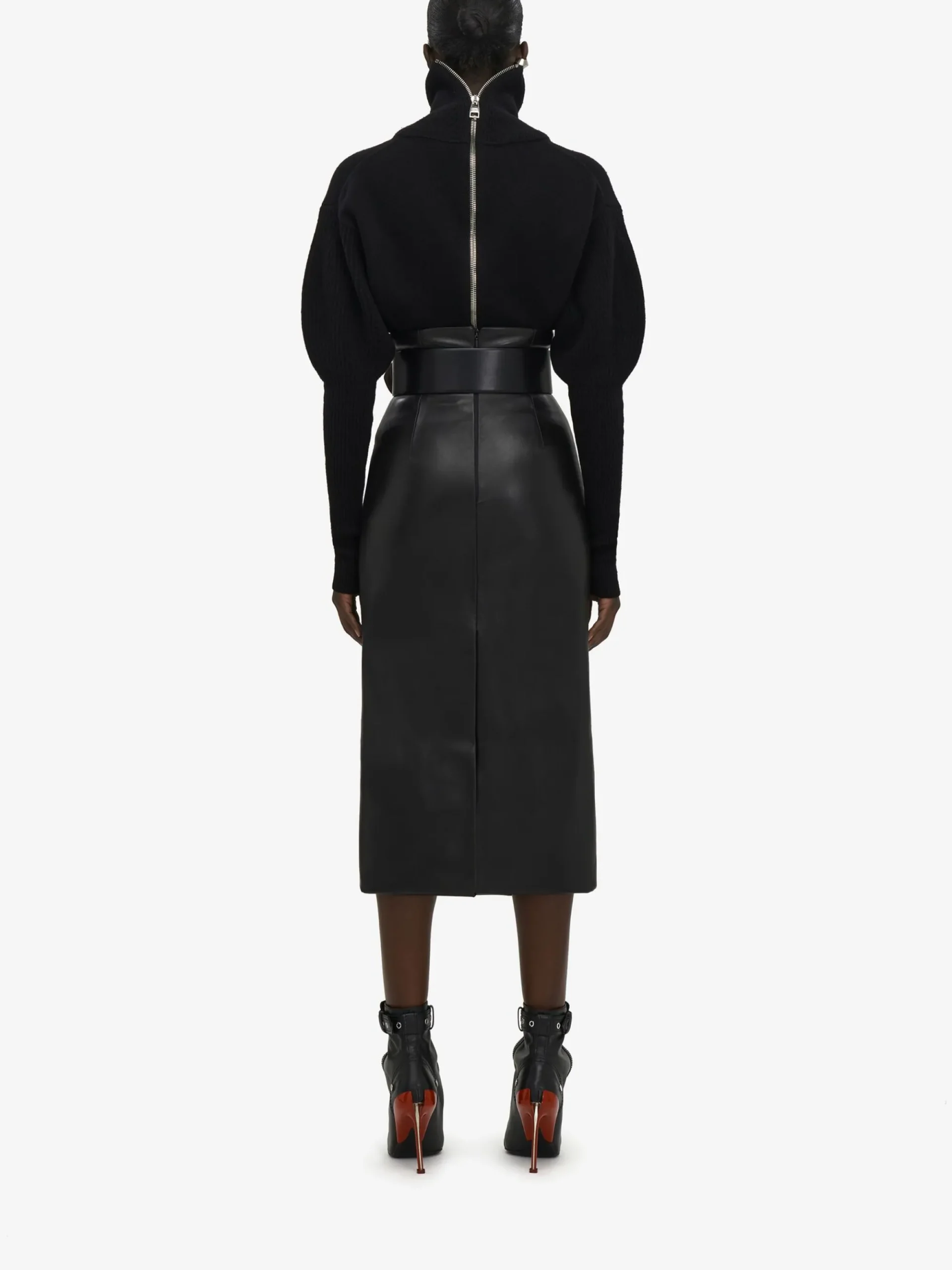 Women's Leather Bustier Skirt in >Alexander McQueen Flash Sale