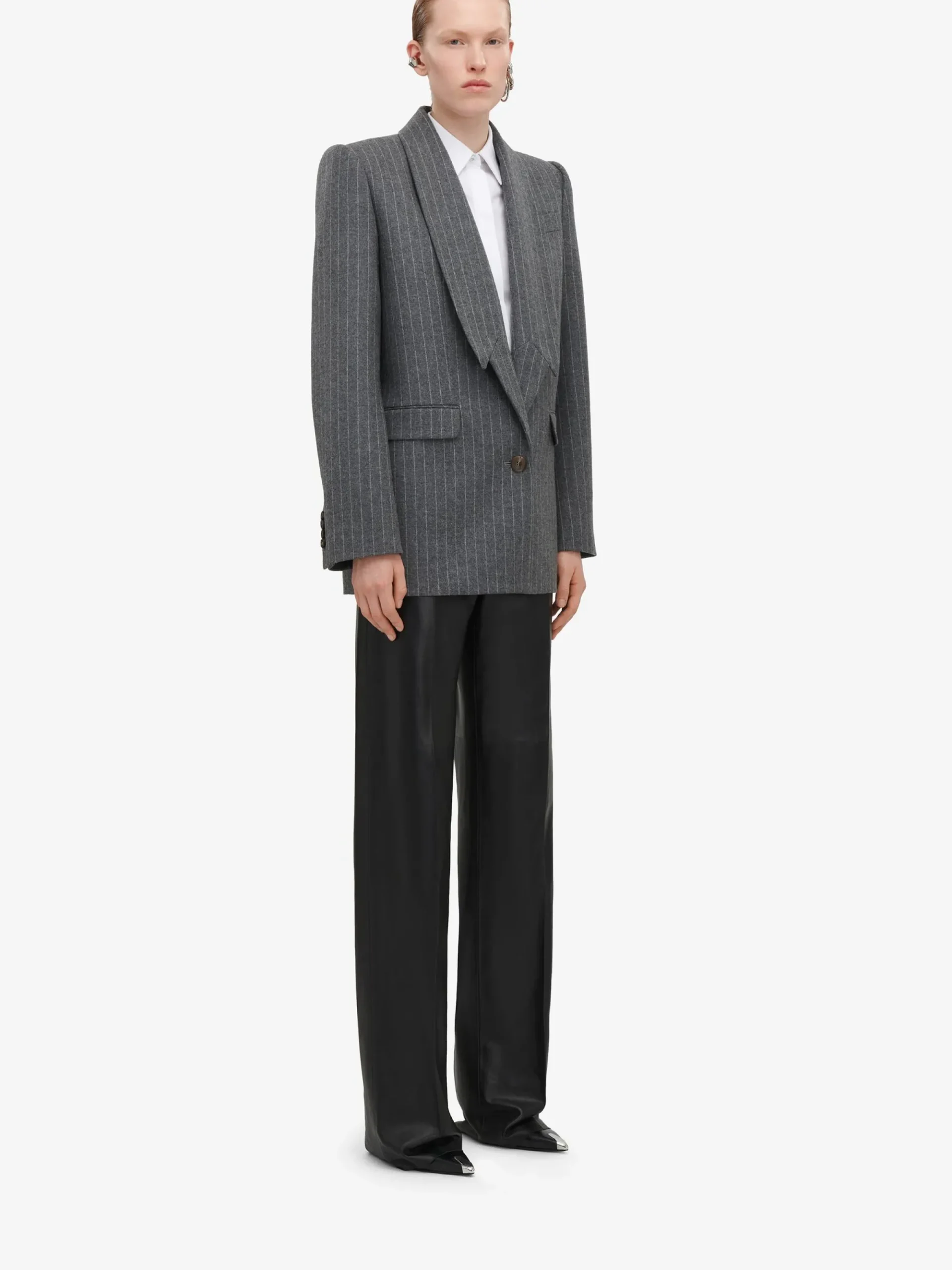 Women's Leather Trousers in >Alexander McQueen Best Sale