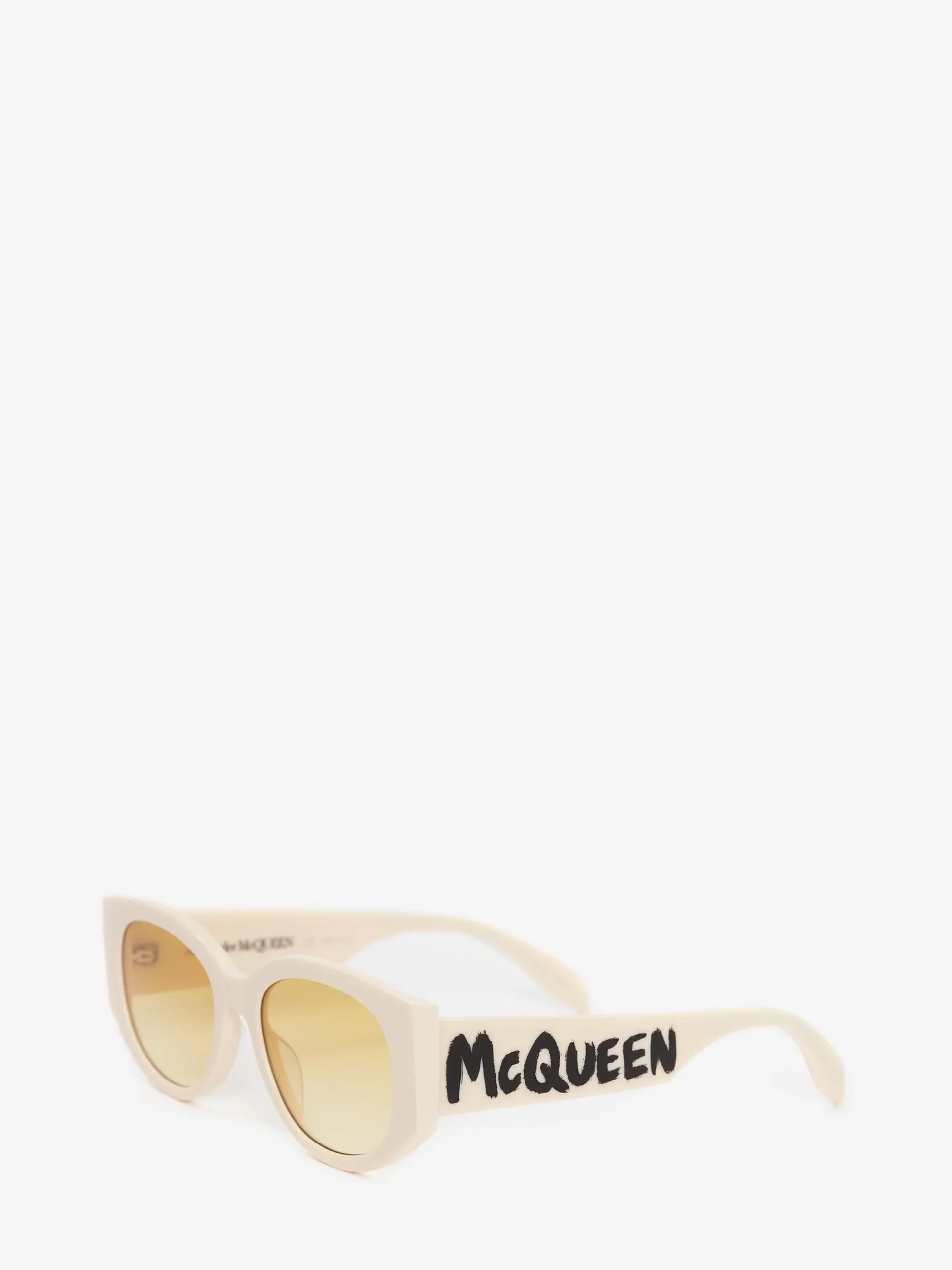 Women's McQueen Graffiti Oval Sunglasses in >Alexander McQueen Online