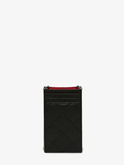Women's McQueen Graffiti Phone Case With Chain in ><noscript><img width=