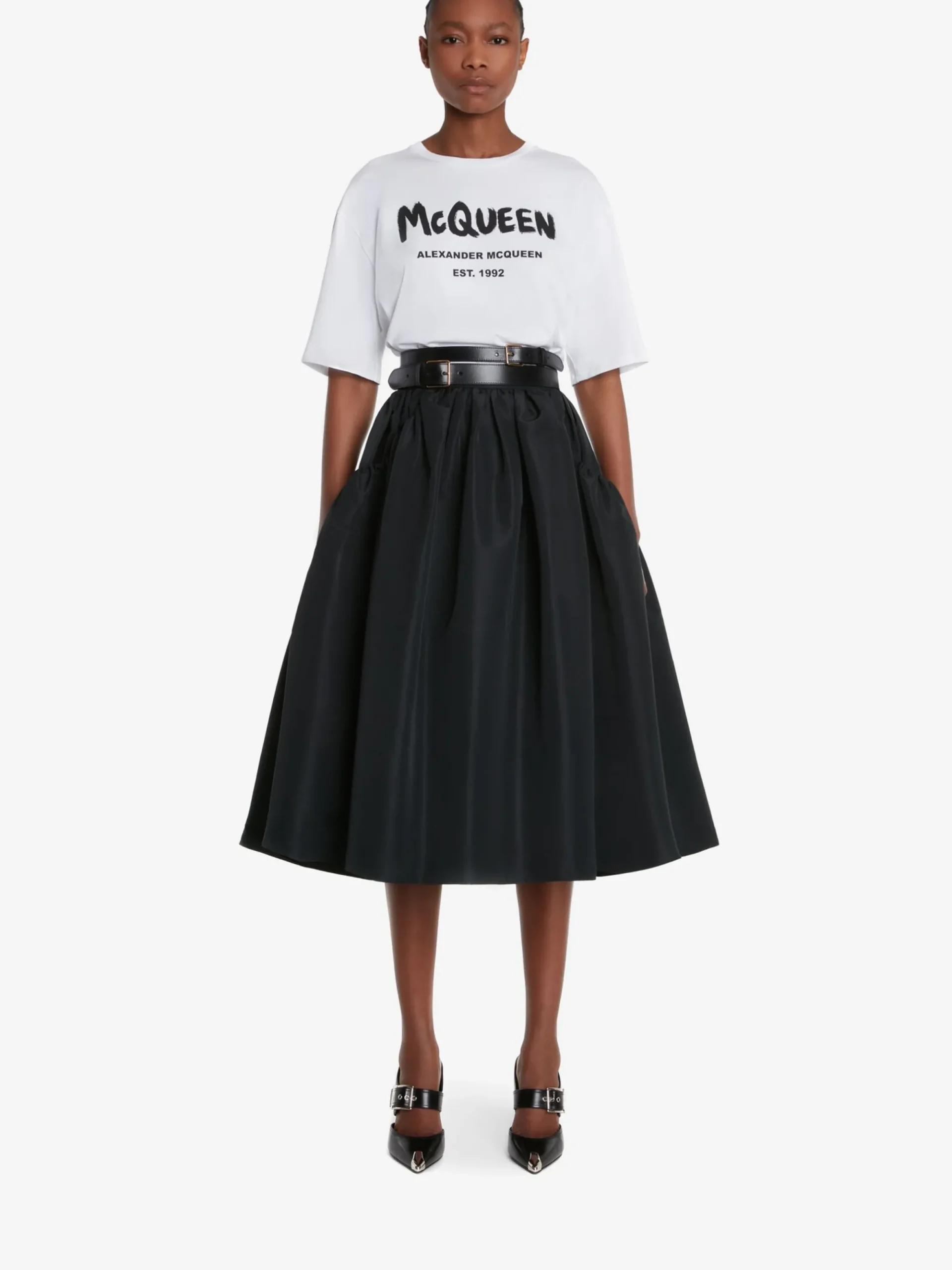 Women's McQueen Graffiti T-shirt in >Alexander McQueen Shop