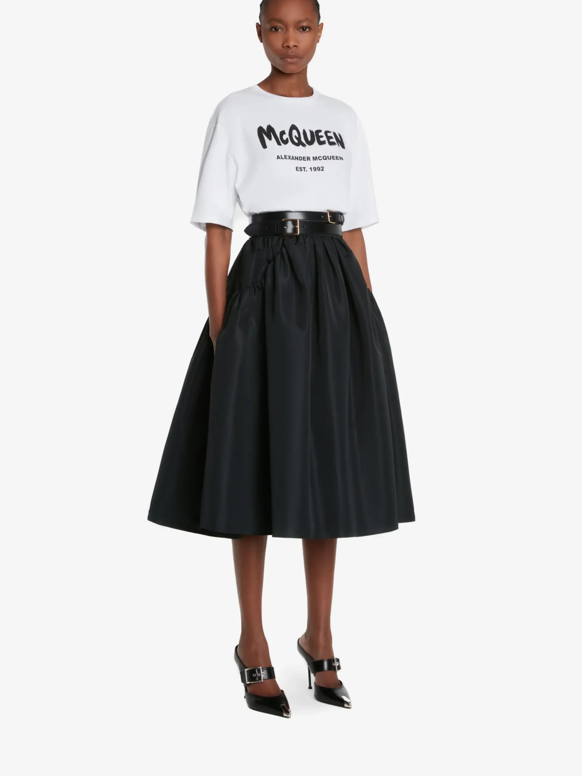 Women's McQueen Graffiti T-shirt in >Alexander McQueen Shop