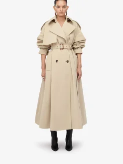 Women's Military Trench Coat in >Alexander McQueen Cheap