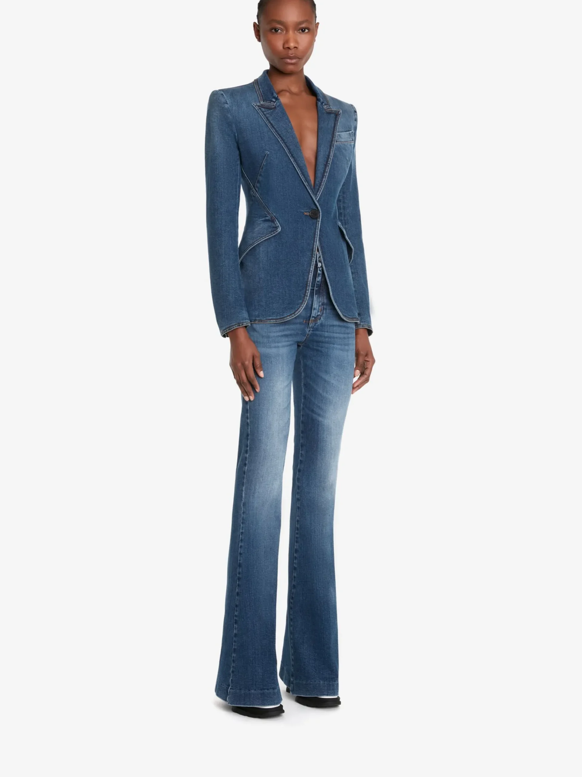Women's Narrow Bootcut Denim Trouser in >Alexander McQueen Store