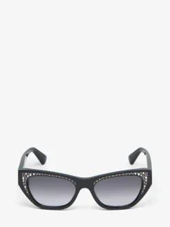 Women's Pavé Jewelled Sunglasses in >Alexander McQueen Fashion