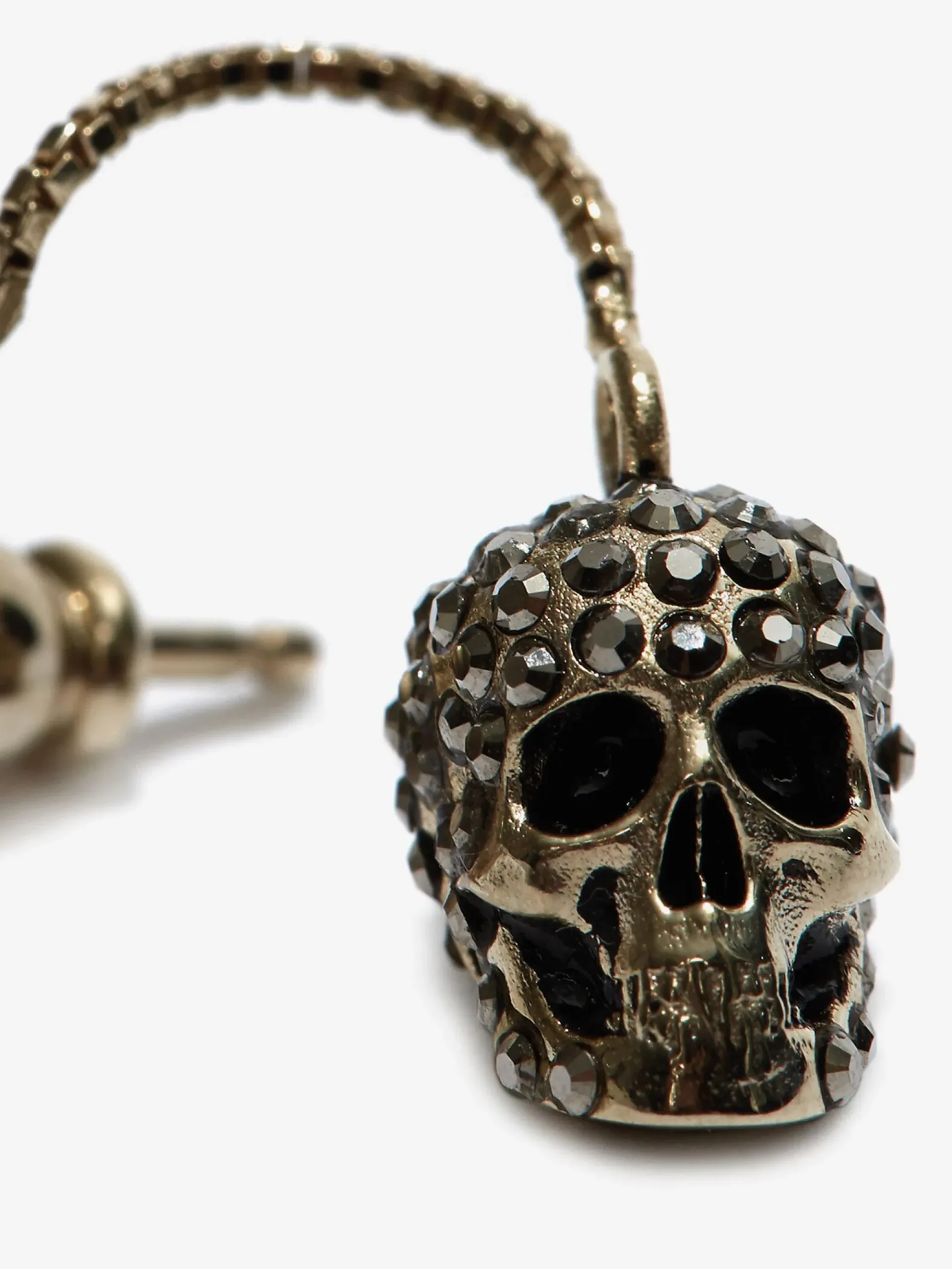Women's Pave Skull Chain Earrings in >Alexander McQueen Flash Sale