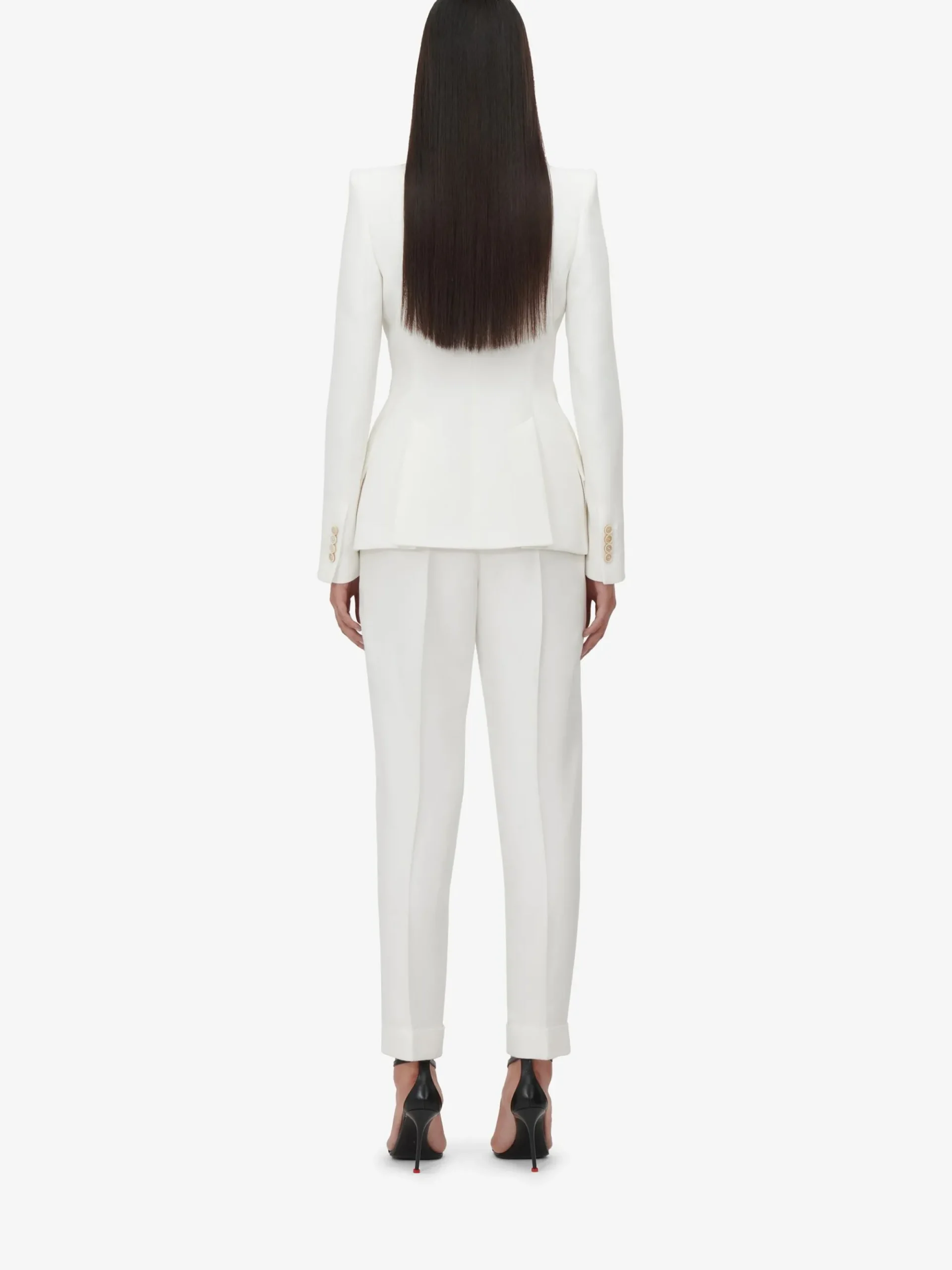 Women's Peak Shoulder Leaf Crepe Jacket in >Alexander McQueen Outlet