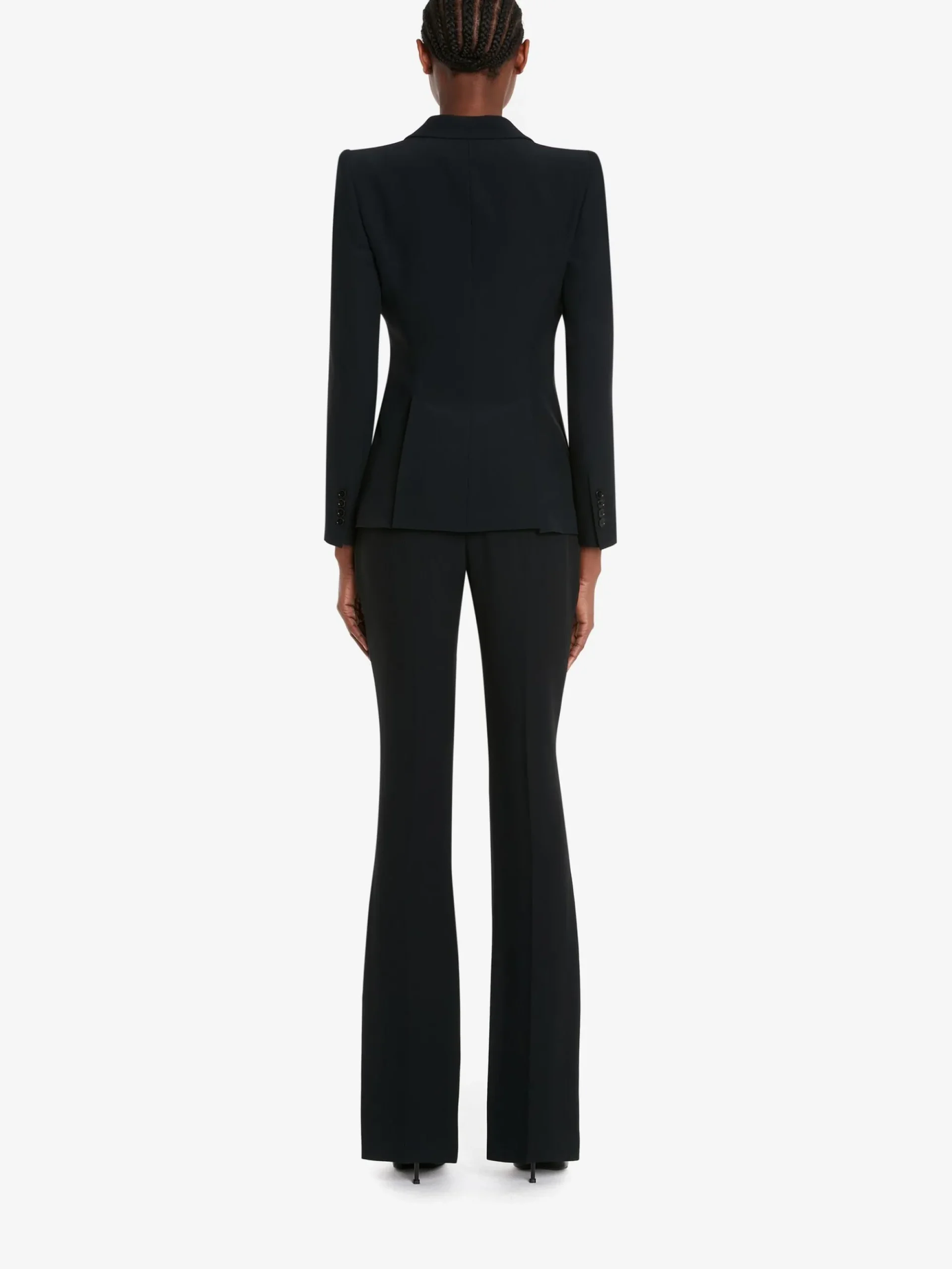 Women's Peak Shoulder Leaf Crepe Jacket in >Alexander McQueen Clearance
