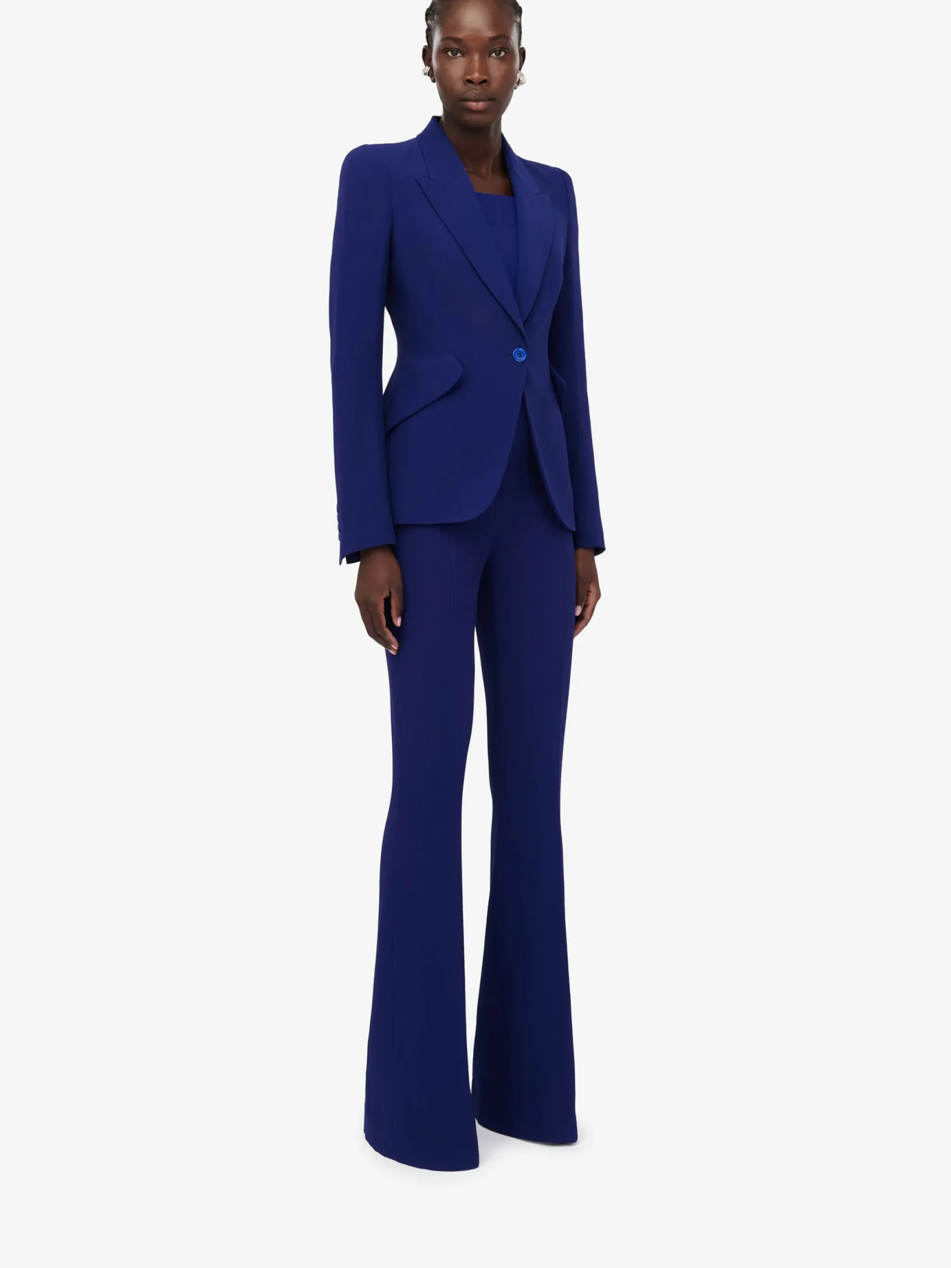 Women's Peak Shoulder Leaf Crepe Jacket in >Alexander McQueen Shop