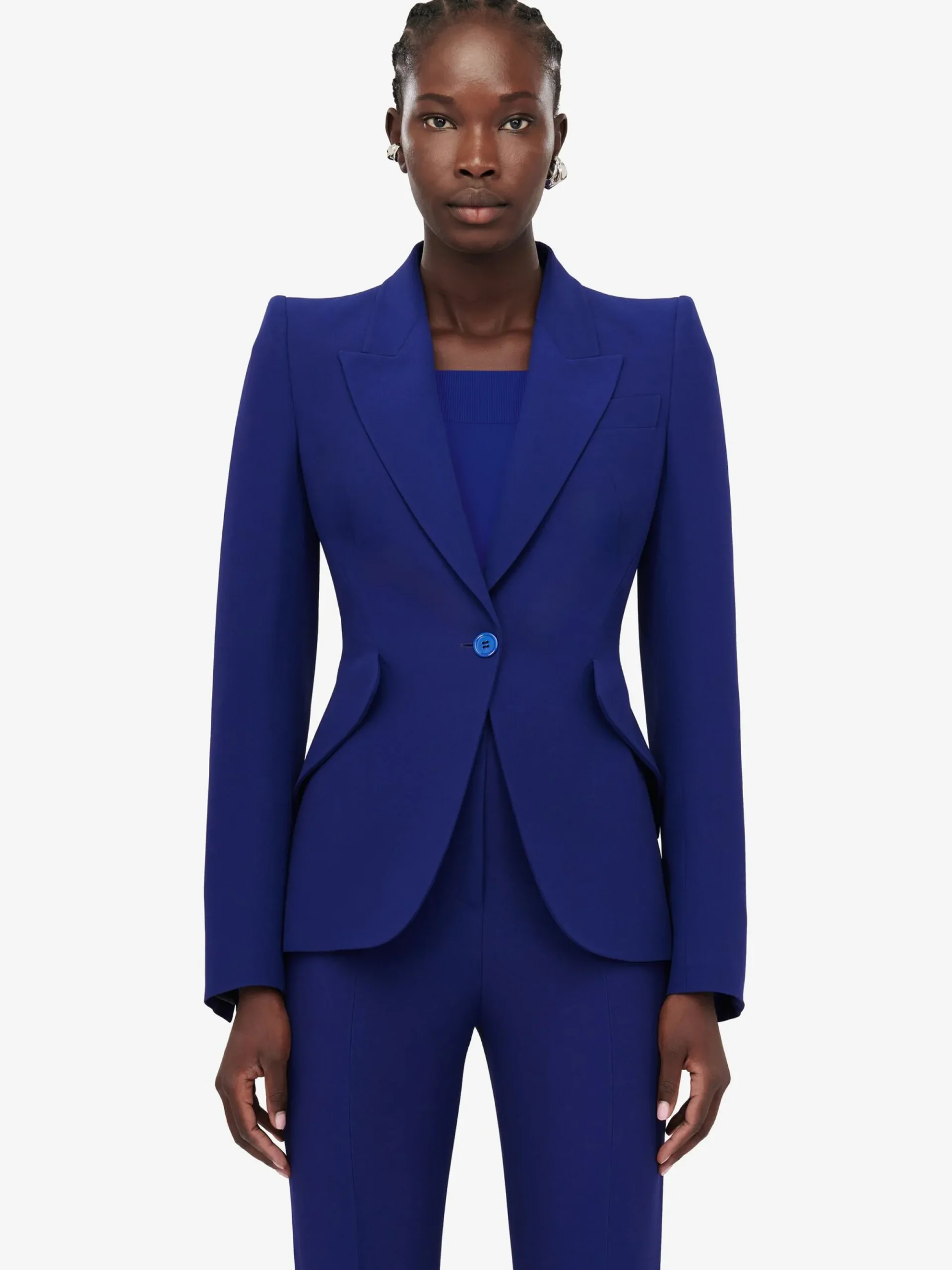 Women's Peak Shoulder Leaf Crepe Jacket in >Alexander McQueen Shop