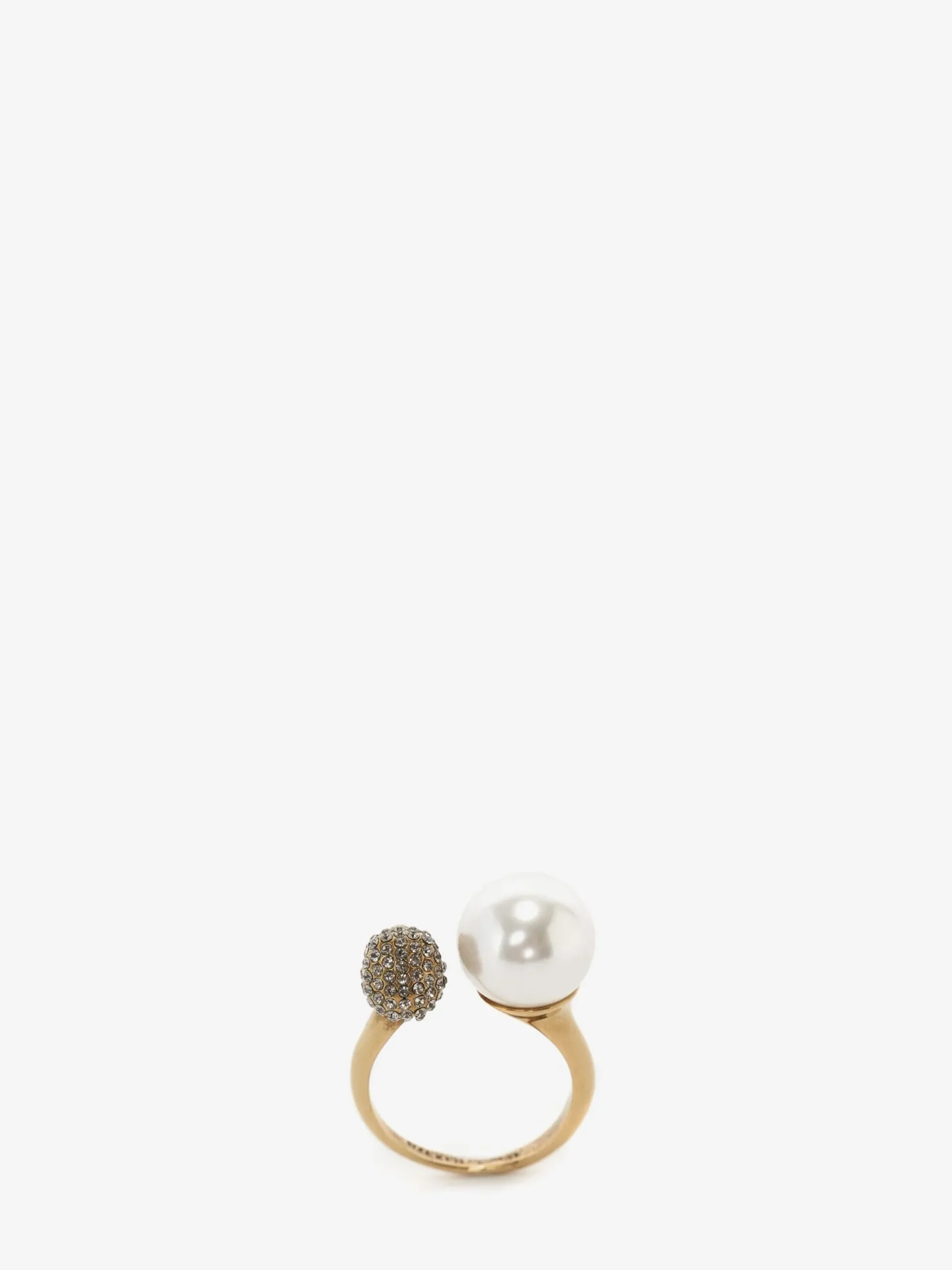 Women's Pearl-like Skull Ring in >Alexander McQueen Discount