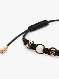 Women's Pearly Skull Friendship Bracelet in ><noscript><img width=