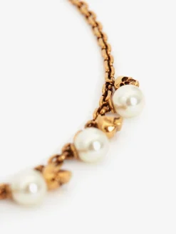 Women's Pearly Skull Necklace in ><noscript><img width=