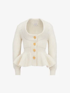 Women's Peplum Cardigan in >Alexander McQueen Best