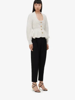 Women's Peplum Cardigan in ><noscript><img width=