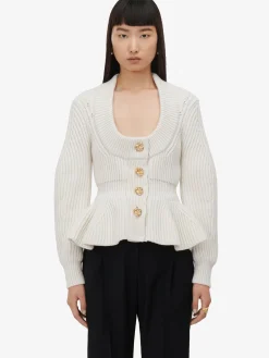 Women's Peplum Cardigan in ><noscript><img width=