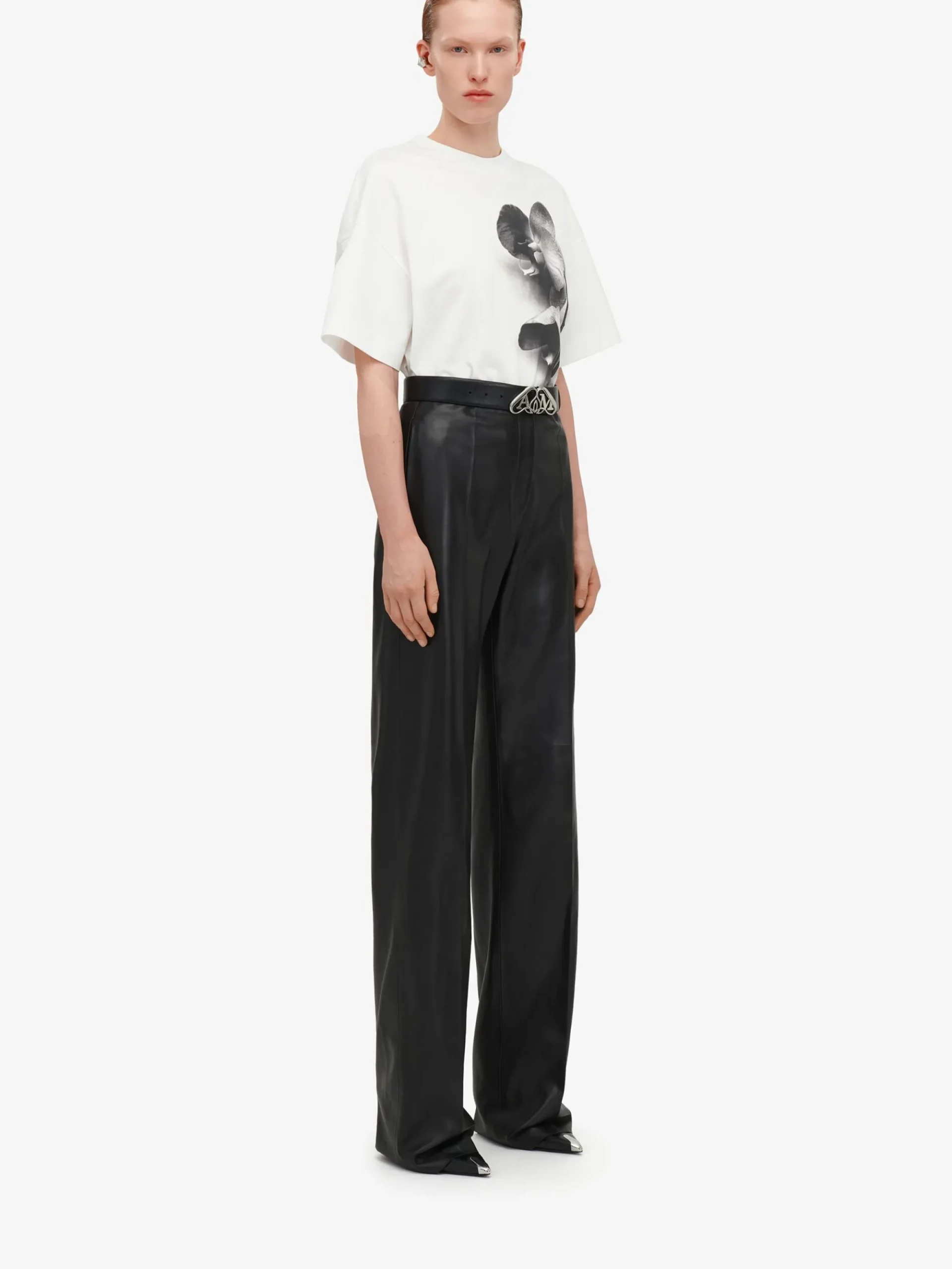 Women's Photographic Orchid Oversized T-shirt in >Alexander McQueen Online