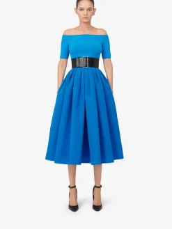 Women's Pleated Midi Skirt in >Alexander McQueen Cheap