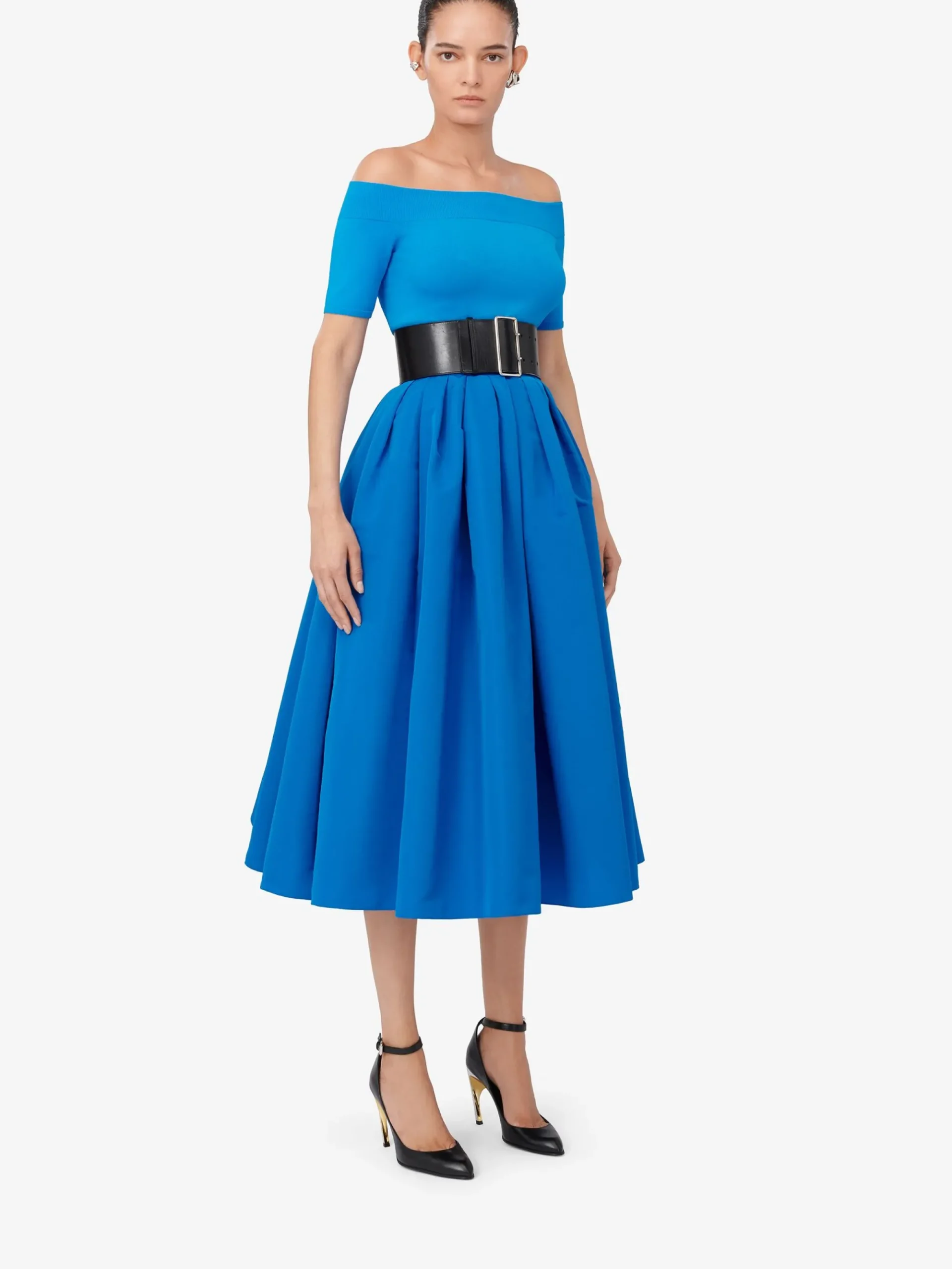 Women's Pleated Midi Skirt in >Alexander McQueen Cheap