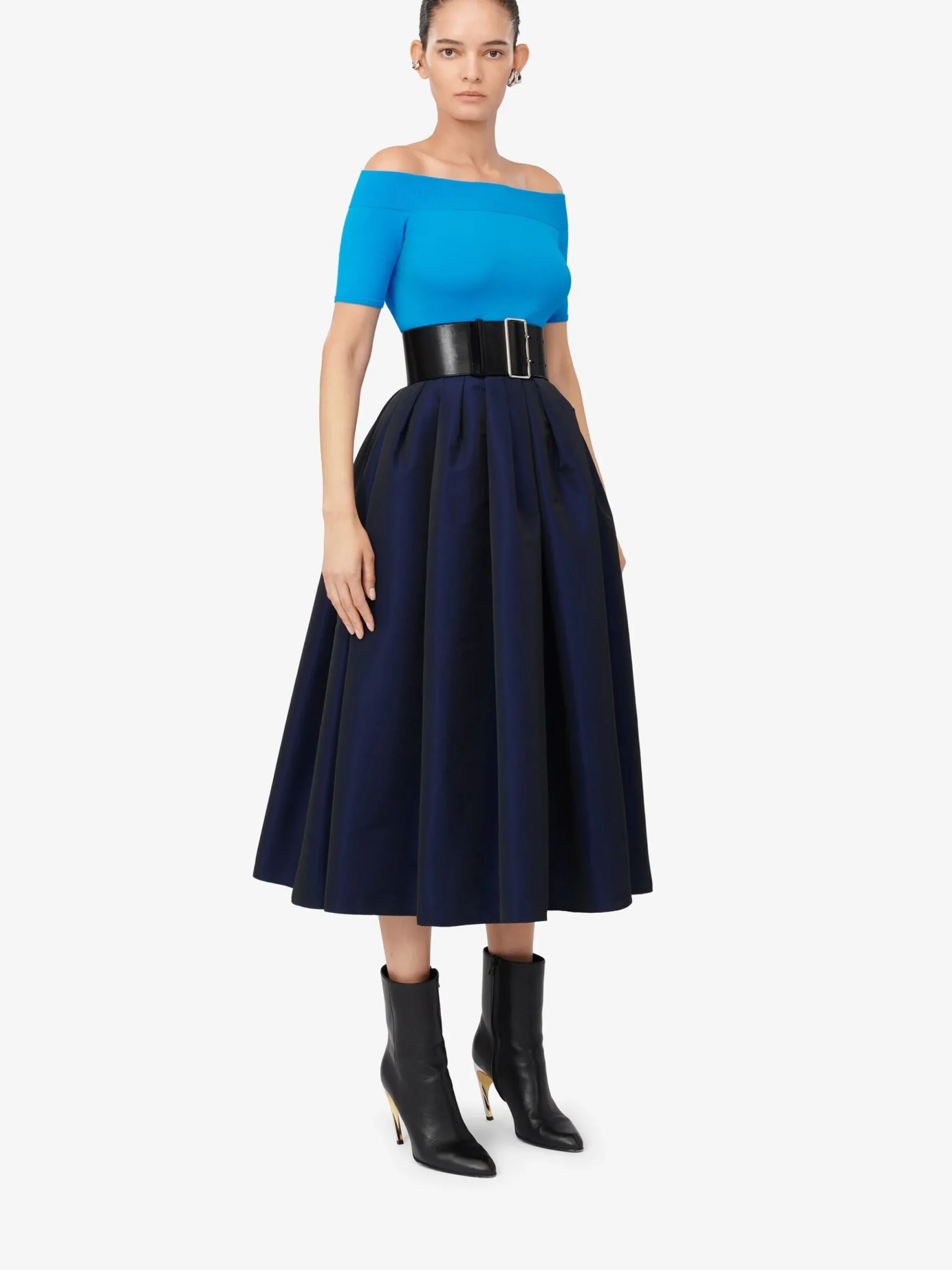 Women's Pleated Midi Skirt in >Alexander McQueen Cheap