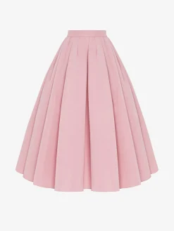 Women's Pleated Midi Skirt in >Alexander McQueen Cheap