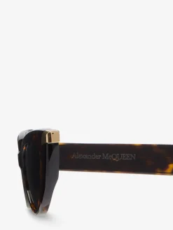 Women's Punk Rivet Cat-eye Sunglasses in ><noscript><img width=