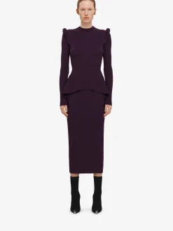Women's Ribbed Pencil Skirt in >Alexander McQueen Best