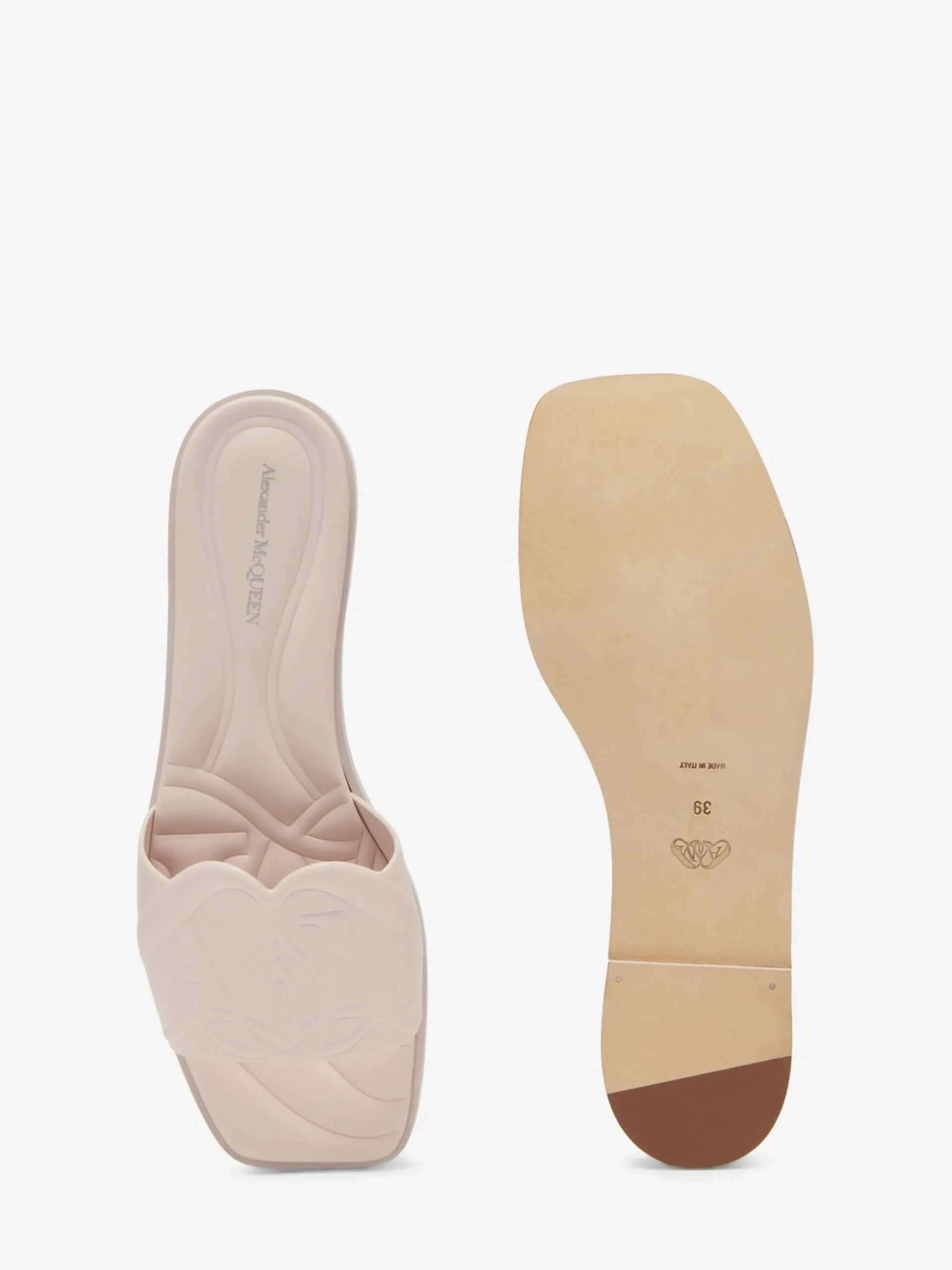 Women's Seal Flat Slide Sandal in >Alexander McQueen Hot