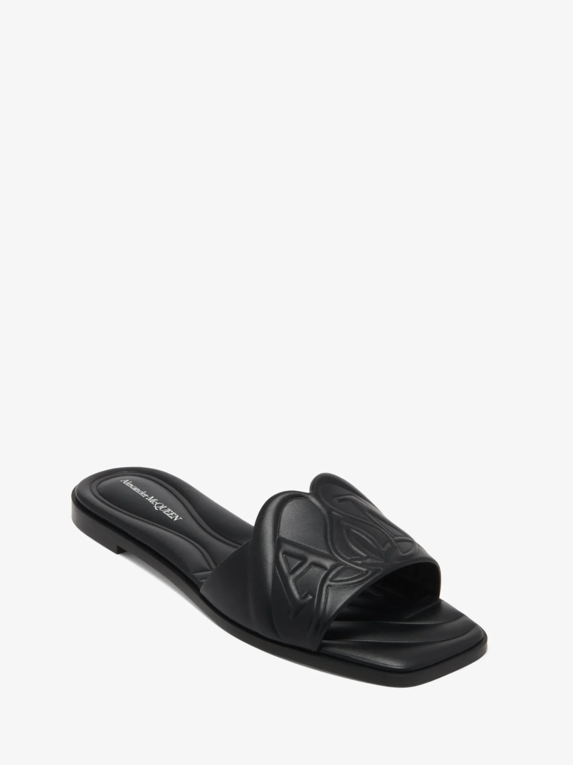 Women's Seal Flat Slide Sandal in >Alexander McQueen Sale