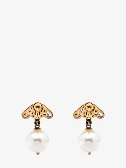 Women's Seal Logo Pearl Earrings in ><noscript><img width=