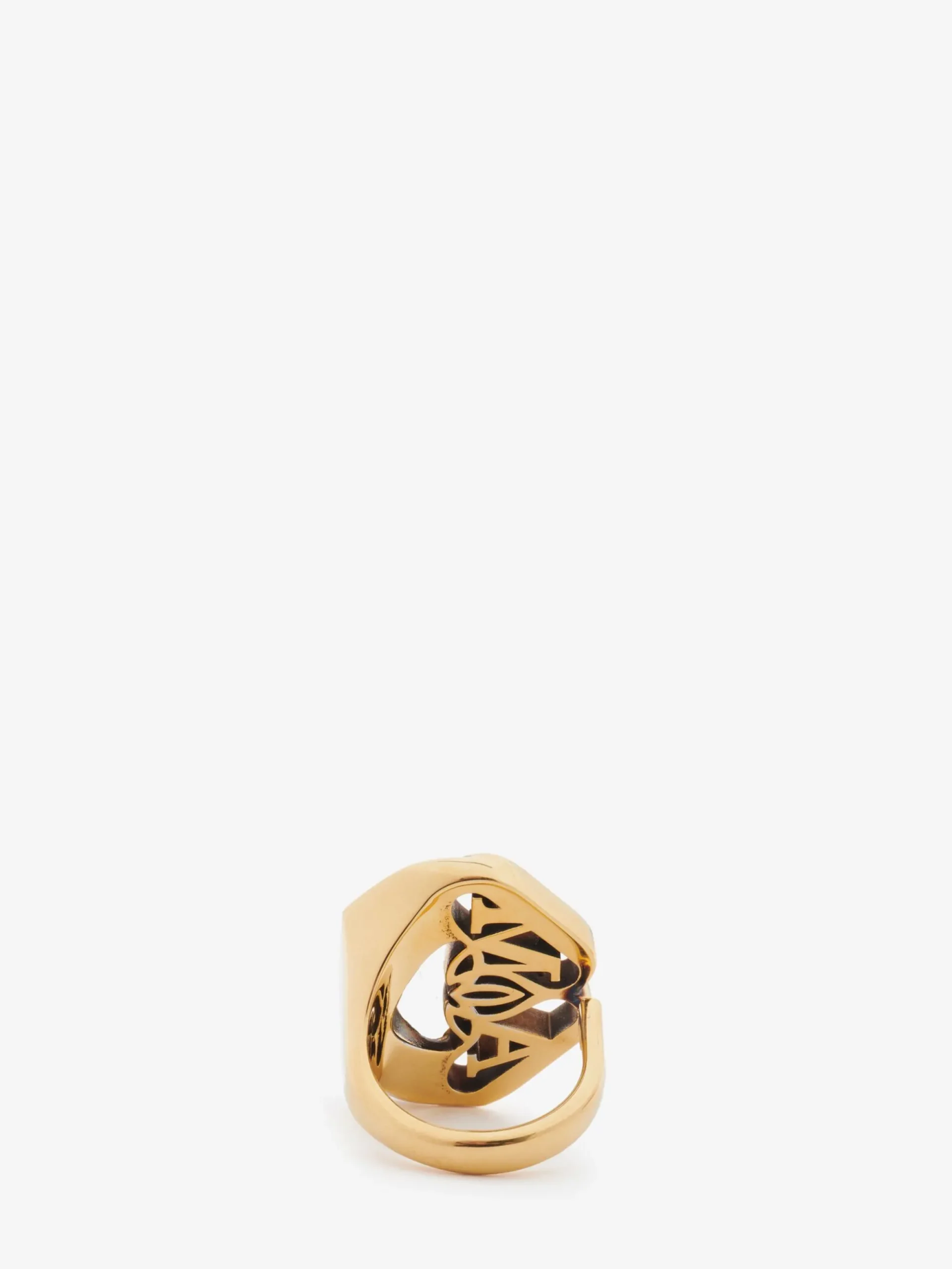 Women's Seal Logo Ring in >Alexander McQueen Cheap